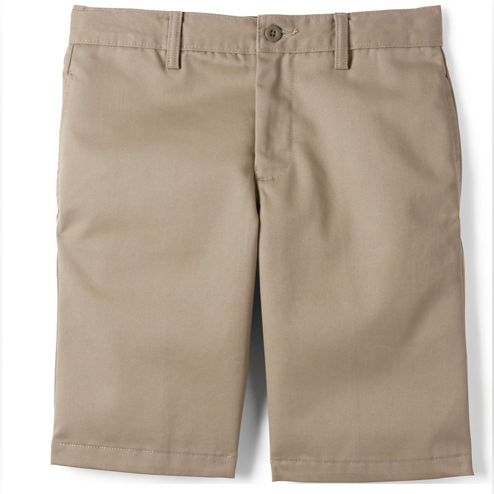 Land’s End Boy’s Khaki Uniform Shorts Slim Fit | Size: 10 S